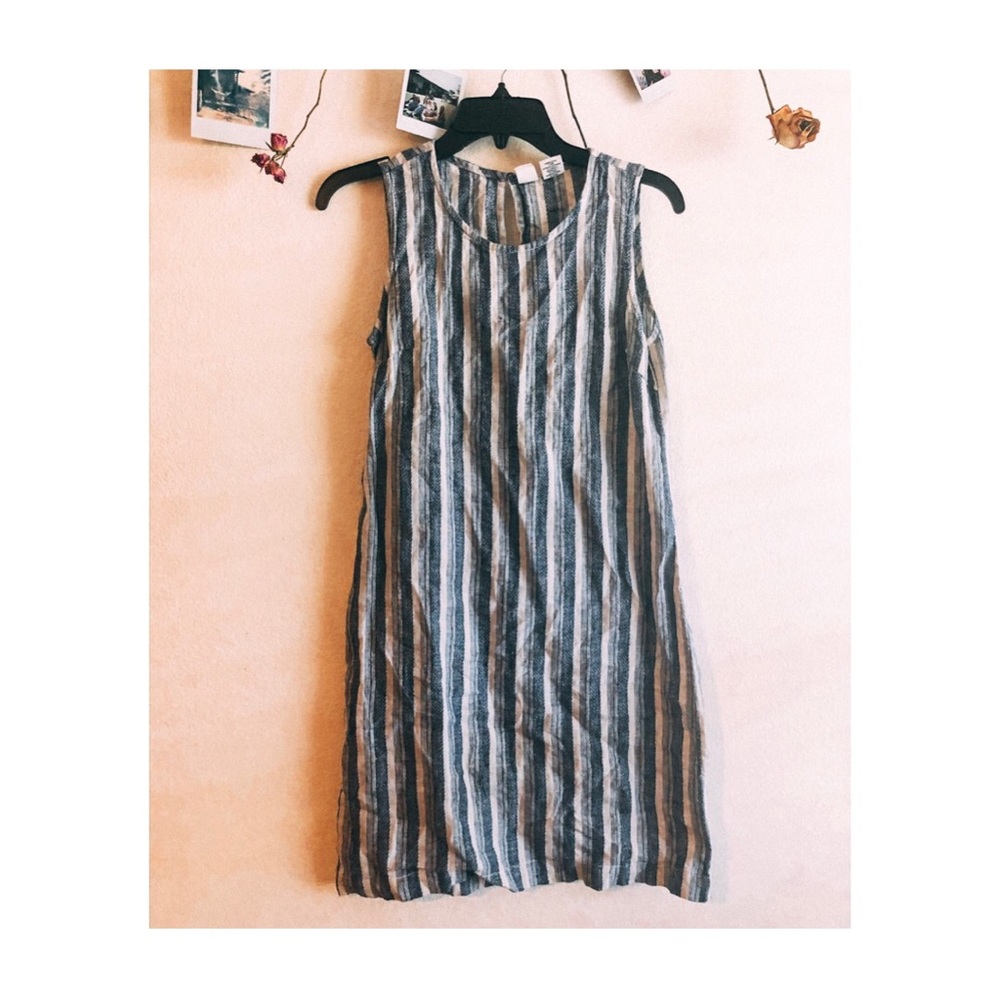 100% Linen Sleeveless Bib dress